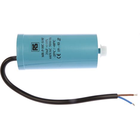 Condensateur à couche mince RS PRO 20µF 440V c.a. ±10% ( Prix pour 1 ) (1/3)