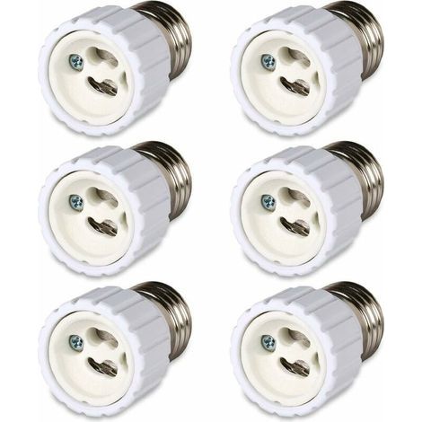 6er-Pack Adapter von E27-Bajonettfassung auf GU10-Fassung, 220 auf 240 V [Energieklasse A] (1/5)