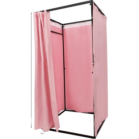 Cabine d'essayage portable, design spacieux, matériaux durables, Rose (1/2)