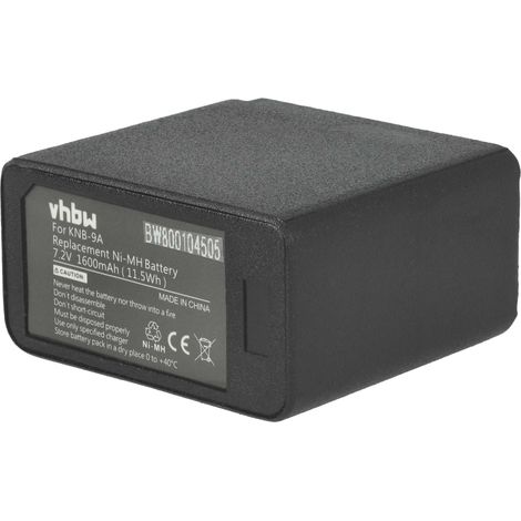 vhbw Akku Ersatz für Kenwood KNB-9A für Funkgerät, Walkie Talkie (1600 mAh, 7,2 V, NiMH)