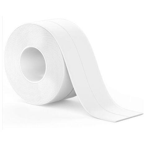2 Rouleaux Joint Salle de Bain Blanc, Ruban Auto-Adhésif, Bande Etancheite Joint Baignoire Adapté à de Nombreuses Occasions pour Cuisine ou Salle de Bain(320 3,8cm) (1/5)