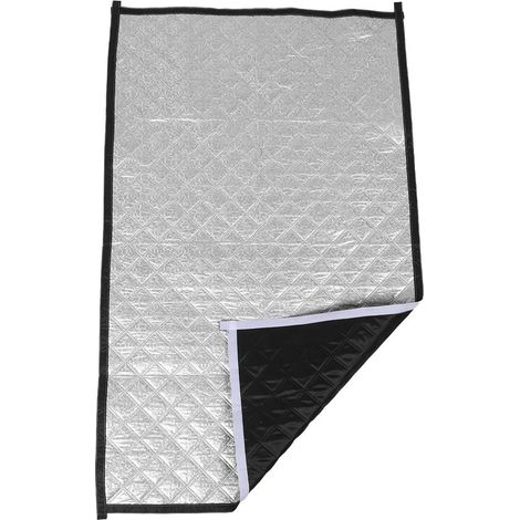 Rideau Isolant Thermique avec Installation sans Perçage en Graphène Argenté Stores Isolants Élagnes et Robustes Le Froid pour Salon et Bureau