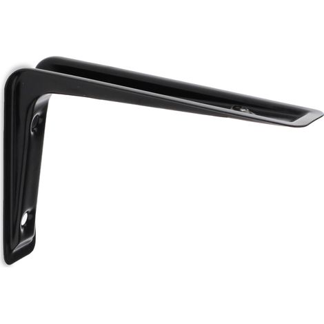 Escuadra para Estantería Estilo Decorativo Fabricado en Acero Acabado en Negro Medidas 2480120 mm Sistema de Fijación Atornillado 1 Unidad - (1/2)