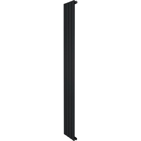 Flat Single Column Radiator - 1800 x 280mm - Black (1/5)