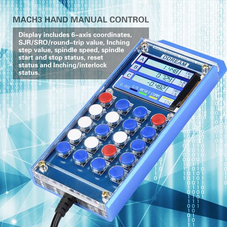 6-Achsen Mach3 Digital-LCD-Display, Handsteuergerät, CNC-Serielle Schnittstelle (1/5)