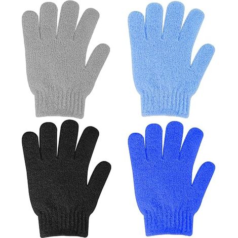 Double Sided Exfoliating Shower Gloves Bath Shower Body Scrub Bath Glove Dead Away Peeling Mitts Natural Body Wash Mitts Bath Accessories (1/5)