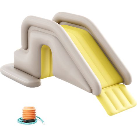 Toboggan Aquatique Gonflable avec Mur d'Escalade - Jeu d'Extérieur Été pour Enfants