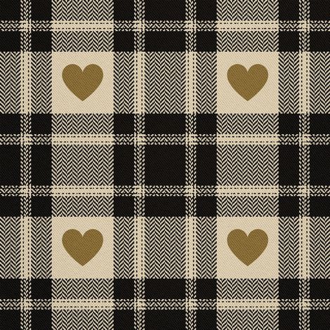 Tela decorativa para exteriores Oxford - estampado a cuadros y de corazones I DX339 (1/5)