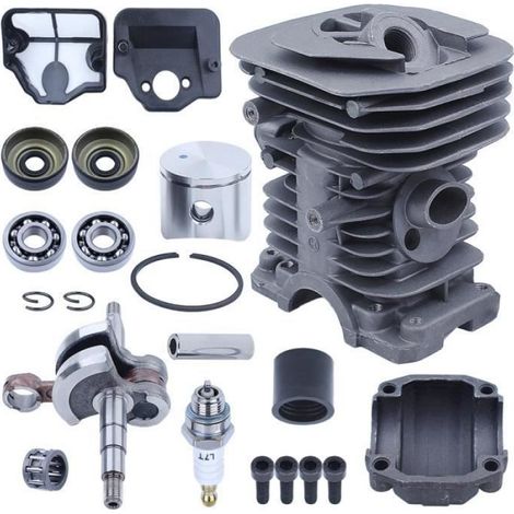 Kit cylindre, piston et vilebrequin - Husqvarna 136/137/141/142 - Cylindre 40 mm - Carter moteur inclus - Pièce de rechange OEM (1/4)