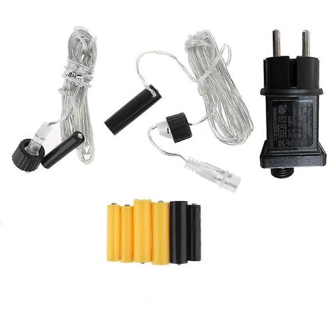 Adaptateur secteur pour radio, lampe LED et jouet électrique (prise européenne) : remplace 2 ou 3 piles AA/AAA. (1/5)