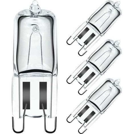 Ampoule Halogène G9 Pour Four 40W 230V, Ampoule G9 Pour Four, Ampoule Pour Micro-ondes, Ampoule à Tolérance de 300°C, Lot de 4 (1/4)