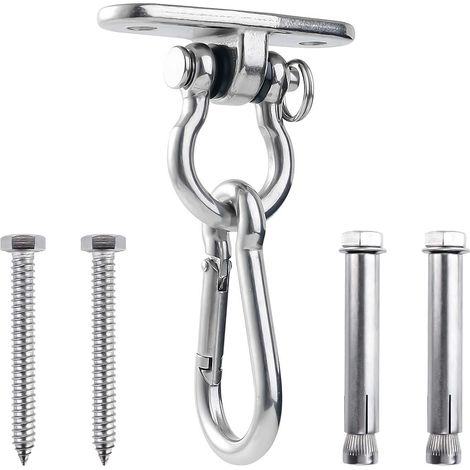 Deckenhaken, 450 kg Tragkraft, Decken-/Wandmontagehaken, Deckenhalterung, Hängetrainer-Hängeset für Hängesessel, Hängematte, Sling-Trainer, Boxsack, schwerer Deckenhaken (1/5)