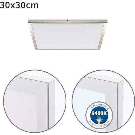 Panel superfície voltaire 30x30 24w led 1920lm 6400k 120° c.30xl.30xa.2,3cm niquel (1/3)
