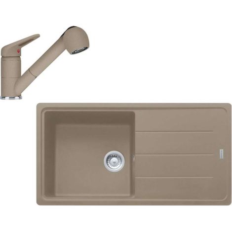 Franke Set - Set da cucina G138, lavello in fragranite BFG 611 e miscelatore FC 9547.424, cashmere 114.0510.592