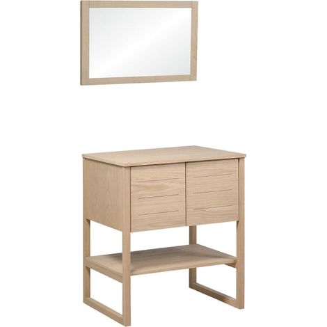 Mueble individual + lavabo + espejo ATOLL (1/5)