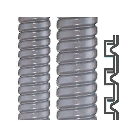 Flexa Tubo de protección metálico gris robusto y flexible