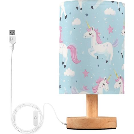 Kcldeci Lampe de chevet licorne avec nuages mignons pour chambre (1/5)