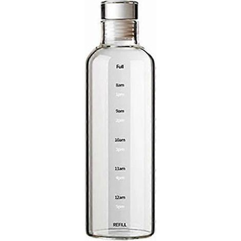 500ml verre Sport bouteille d eau avec temps Scale eau récipient hermétique Brewing bouteille de vin bouteille d eau (1/5)