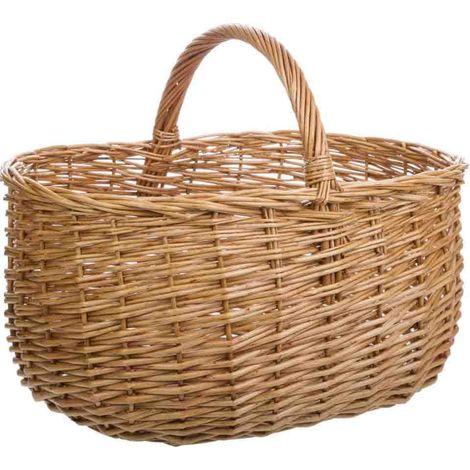 Cesta de mimbre marrón 41x31x21/33 (1/4)