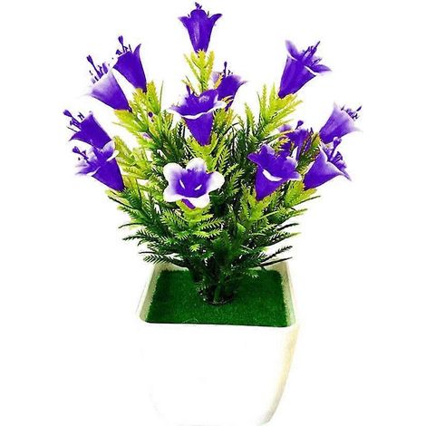 Bouquet fleuri de lys artificiel Casa Blanca, plante, décoration florale pour mariage et maison, bonsaï violet bleu (1/5)