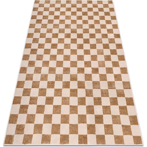 Teppich AURA EB112 beige - Schachbrett, strukturell, modern beige 80x150 cm (1/5)
