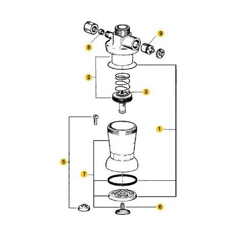 5 grilles avec 5 joints et 5 joints toriques pour DL30, DL40 (1/4)