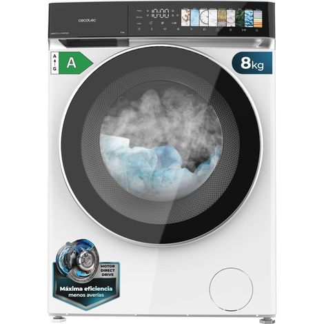 Cecotec Lavadora 8Kg Carga Frontal Bolero DressCode 8970 Direct Drive. Motor Direct Drive, 1400RPM, 11 Programas