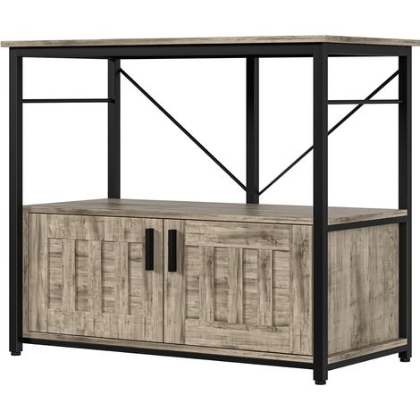 Meuble d'aquarium 93 x 48 x 80 cm gris (1/5)