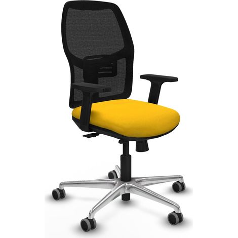 Chaise de bureau piqueras y crespo Alfera noir mousse découpée (1/2)