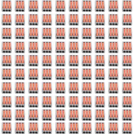 100 Stück Steckverbinder, Schnellverbindungsblöcke für elektrische Verkabelung PCT-213 (1/5)