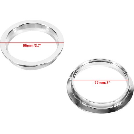 3-Zoll-Edelstahl-V-Klemme mit 2 Flanschen, Turbo-Kit, Abgasrohr (1/5)