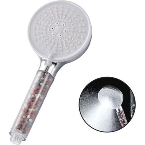Pommeau de douche, pommeau de douche à filtre amélioré haute pression, 5 expériences de douche, pommeau de douche universel avec filtre à eau dure (1/5)