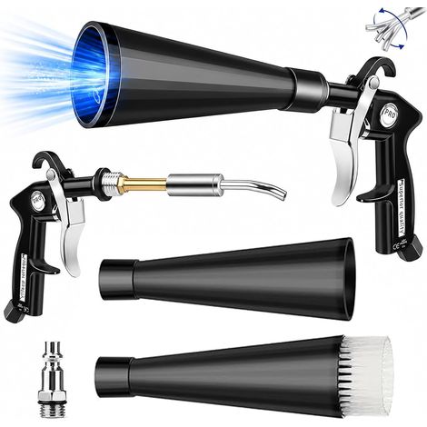Compressed Air Gun for Cleaning, 360° Rotation, 60-160 PSI, Fully Aluminum Compressed Air Blower, for Car, Workshop and Home (1/5)