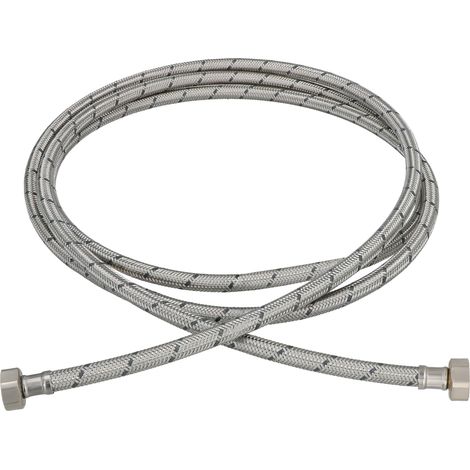 KOTARBAU® Flexible Robinet 1/2"x1/2" - Tuyau Robinet 300cm - Acier Inoxydable - Rallonge Robinet Cuisine Flexible - Tuyau Robinet Cuisine Flexible - Tuyau Flexible Plomberie - Argent (1/4)