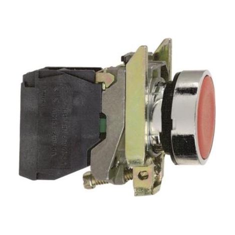 Schneider Electric – Bouton d'arrêt d'urgence composable rouge Ø22 – à impulsion affleurant – 10 millions de cycles – 3,5 N force d'actionnement – XB4BA42
