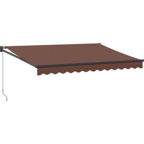 Maison Exclusive - Markise Manuell Braun 350x250 cm