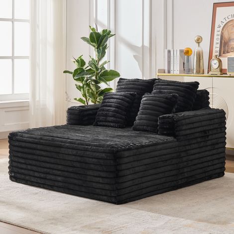 Envie de détente à deux Chaise longue oversize avec porte-gobelets intégrés et assise spacieuse (1/5)