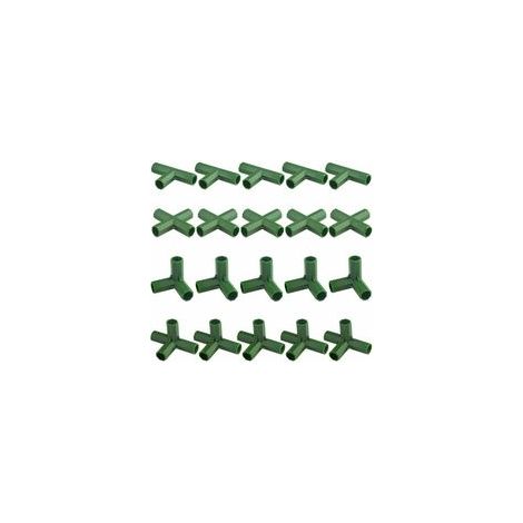 Lot de 20 connecteurs de cadre de jardinage résistants pour serre et plantes 11 mm