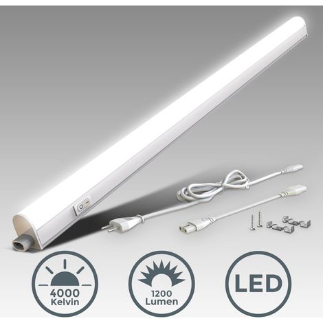 Unterbauleuchte - 15W, 1500lm, LED, Stecker, erweiterbar, neutralweiß, weiß