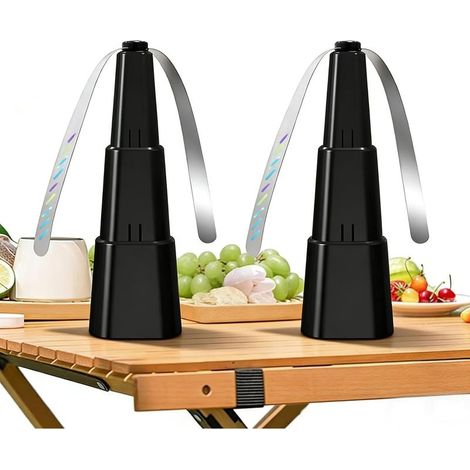 2pcs Répulsif à mouches–Portable,Recharge USB,Bande réfléchissante,Convient aussi bien pour la maison que pour voyages.（noir） (1/5)