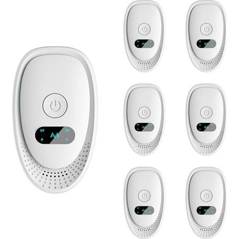 Répulsif Ultrason 6 Pcs - Anti Souris, Rats, Moustiques & Araignées Répulsif Électronique Multifonction pour Fourmis, Cafards et Chauves-Souris Plug-in Ultrasonique 360°- Crezuo (1/4)