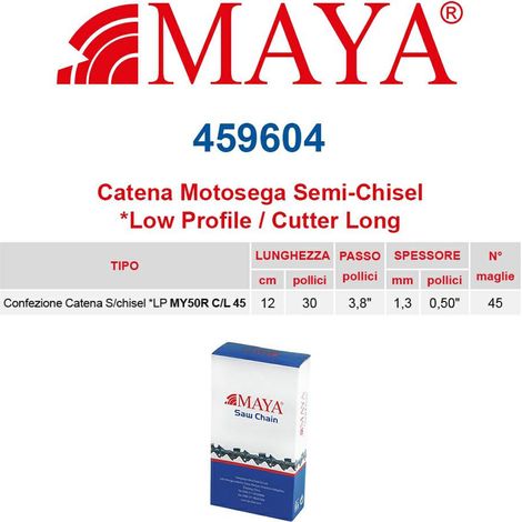 Catena confezionata LP 3/8" 1.3 mm - .050" 45 maglie senza antirimbalzo - 459604