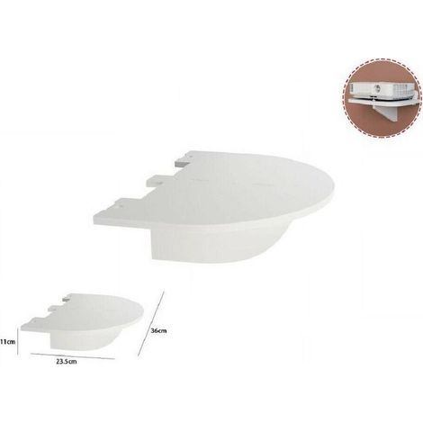 Trade Shop - WEIßES HOLZREGAL 36X23,5X11CM WOHNMÖBEL SCHLAFZIMMER 70202 WANDREGAL -
