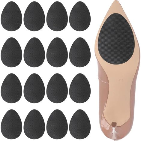 20 stuks (10 paar) anti-slip zolenpads, zelfklevende rubberen stickers als antislip schoenvloerbescherming voor dames en heren (zwart) (1/5)