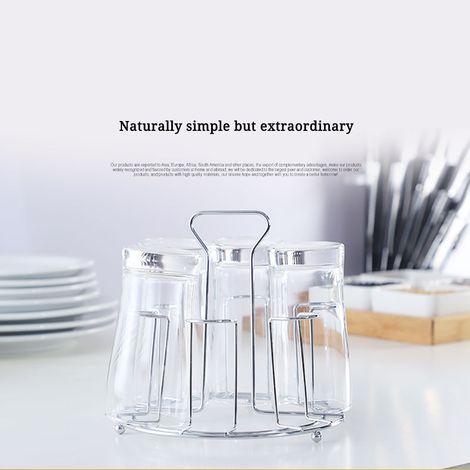 Support mural rotatif pour tasses et verres, égouttoir à tasses en métal, porte-verres pour cuisine (1/5)