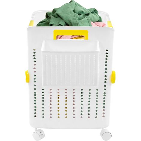Panier à linge, Design mobile, Options de montage gain de place, BLANC (1/2)