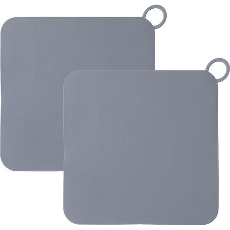 tapones de desagüe cuadrados de silicona, a prueba de olores, para fregaderos de cocina, atrapapelos para cocinas, baños y lavanderías (gris)