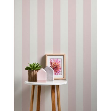 Vliestapete Pink Streifen Tapete Gemustert Ansatzfrei  Trendwall 2 (1/5)