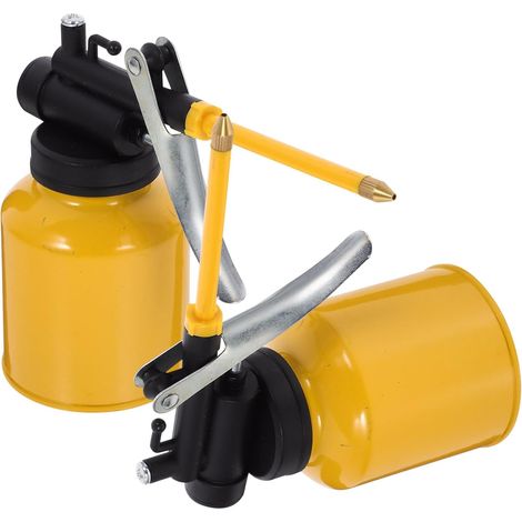 Graisseur en Aluminium 250ml Lot de 2 pour Huile Haute Pression Jaune, Alliage D’aluminium et Abs, sans Fuite, Pulvérisation sous Pression, pour Équipements Industriels (1/5)