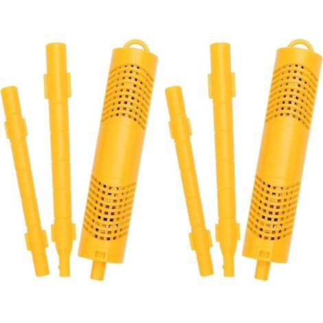 Mineral spa filter rods for pool and hot tub, 2-pack, 4-6 month lifespan, lifetime cartridge reduces chlorine and bromine demand, universal part, effective adsorption, long-lasting yellow (1/4)